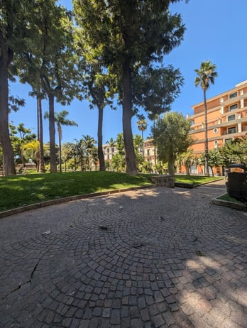 Taking a break in one of the shady sections of the park!