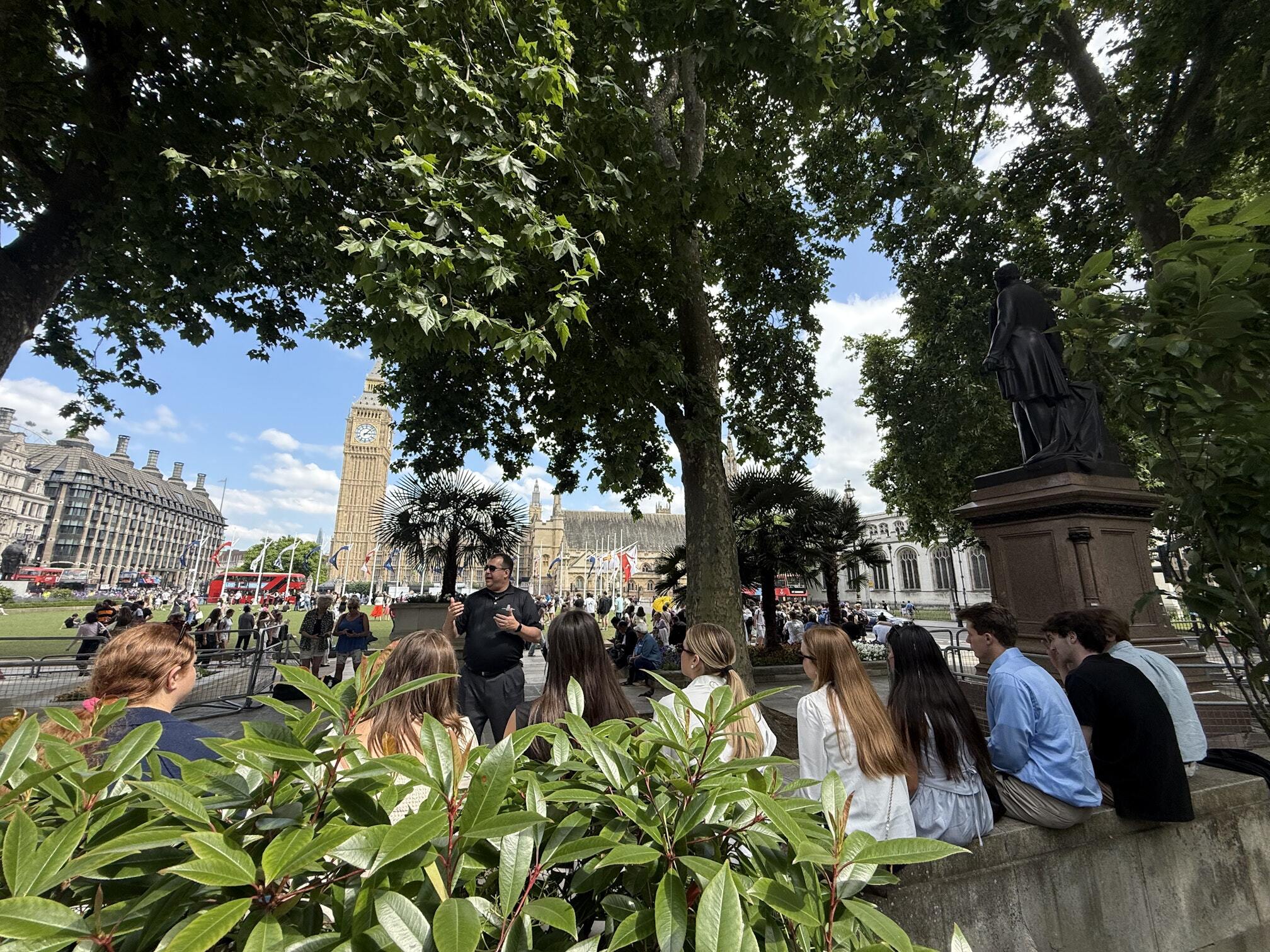 Class outside after UK Supreme Court visit