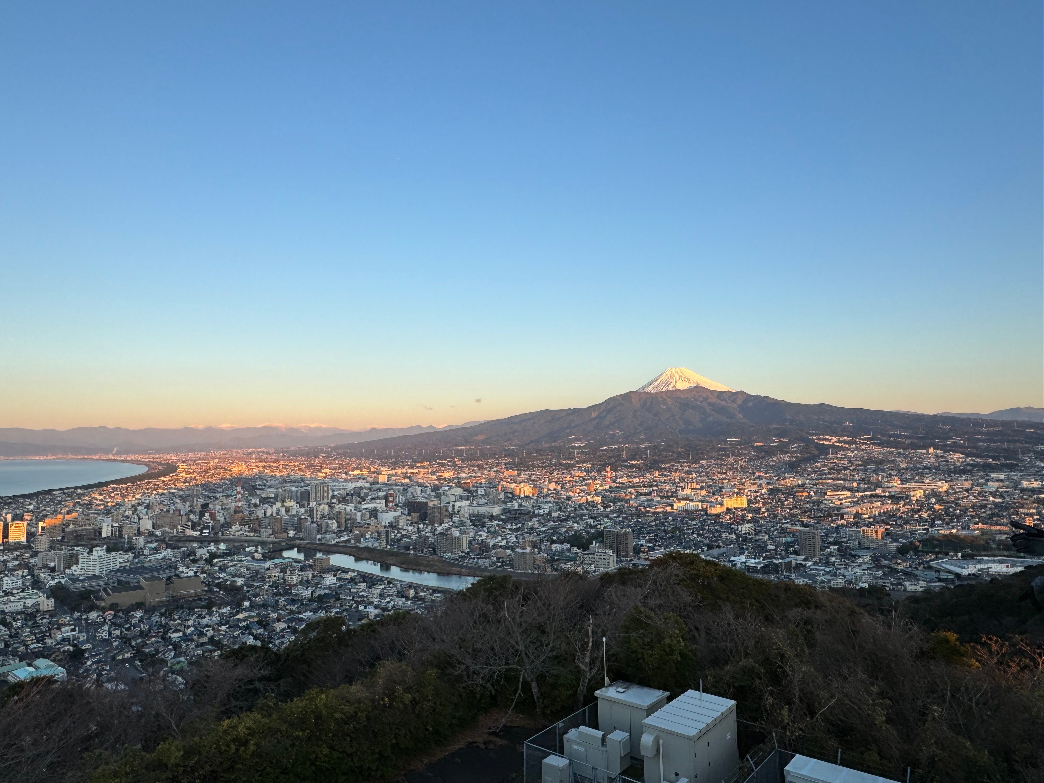 First Sunrise of 2024 Over Numazu Facing Mt. Fuji