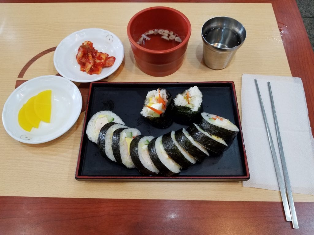 studying abroad in south korea, a delicious sushi meal I had