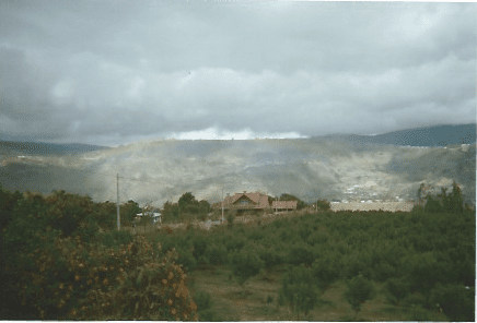 Faint view of a rainbow from Amanda's trip to Ecuador in 2014 before her engineering virtual internship in 2020.